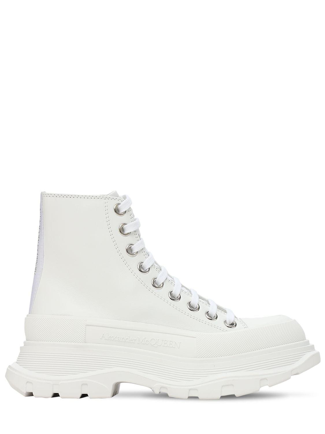 alexander mcqueen white boots