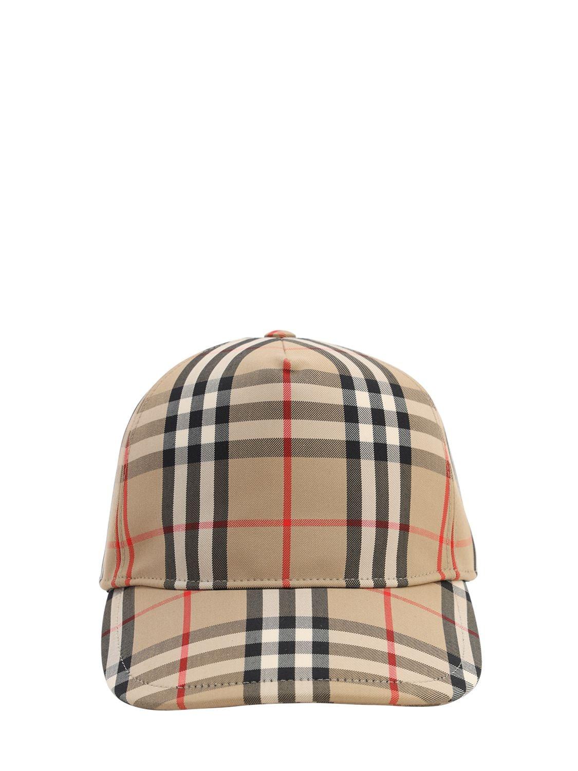 Burberry Check Cap for Men | Lyst