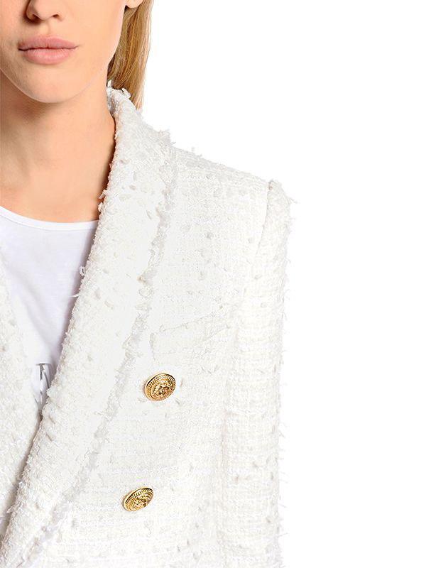 Balmain white tweed blazer 2025