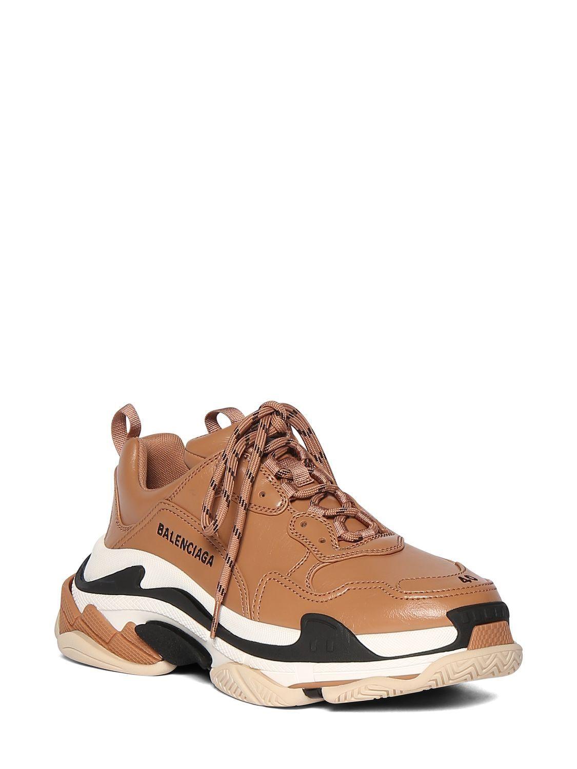 Balenciaga Triple S Sneakers in Brown for Men | Lyst