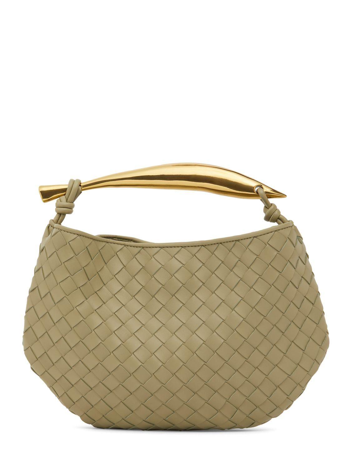 Bottega Veneta Sardine Leather Top Handle Bag in Metallic | Lyst