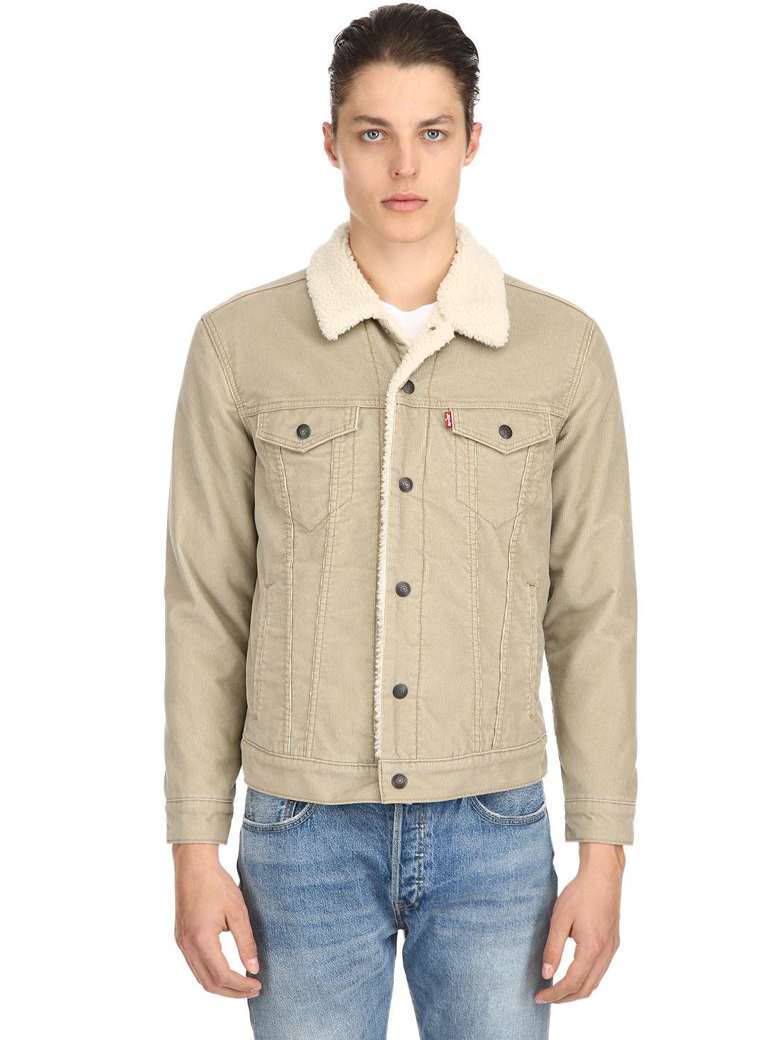 levi sherpa corduroy trucker jacket