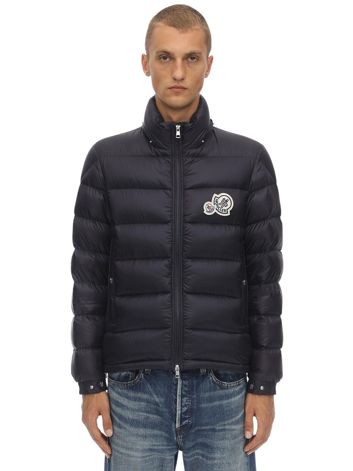 Moncler Synthetic Bramant Down Jacket W/ Logo Patch in Navy (Blue) for