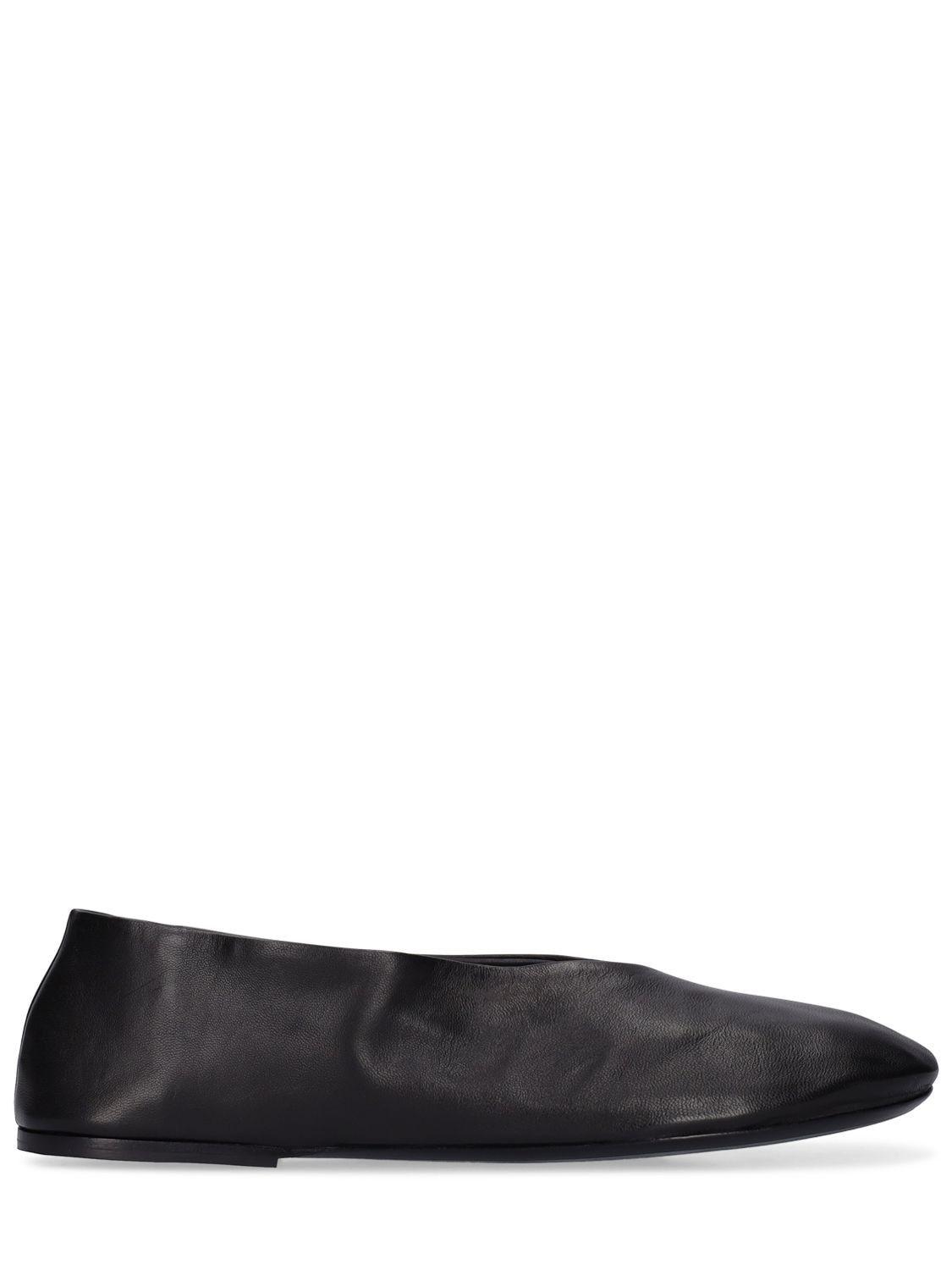 Khaite 10mm Marcy Leather Flats in Black | Lyst