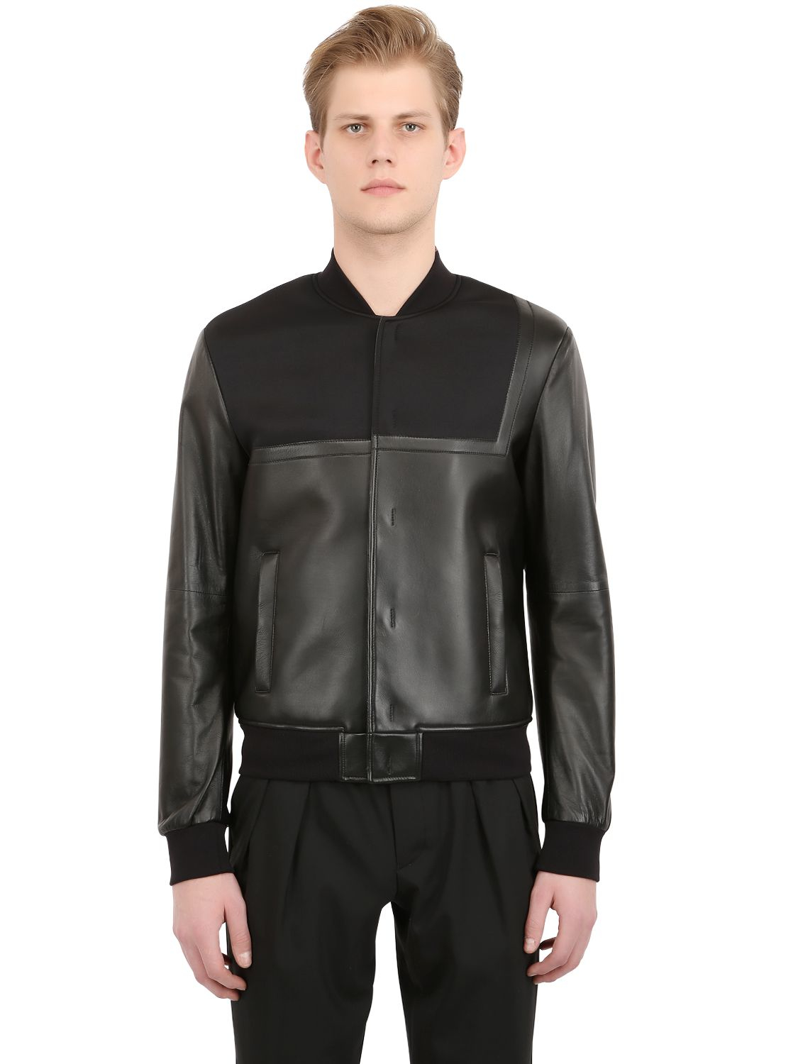 Men S Emporio Armani Leather Jackets From 412 Lyst Emporio Armani Asymmetrical Nappa Leather Er Jacket Lyst