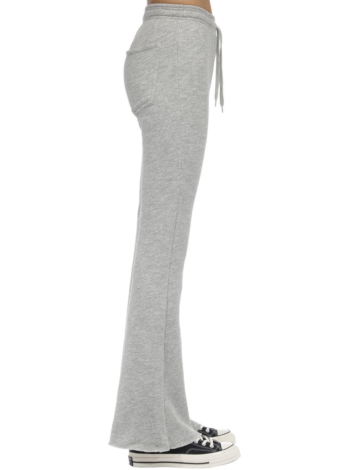 Filles A Papa Flared Cotton Sweatpants in Gray