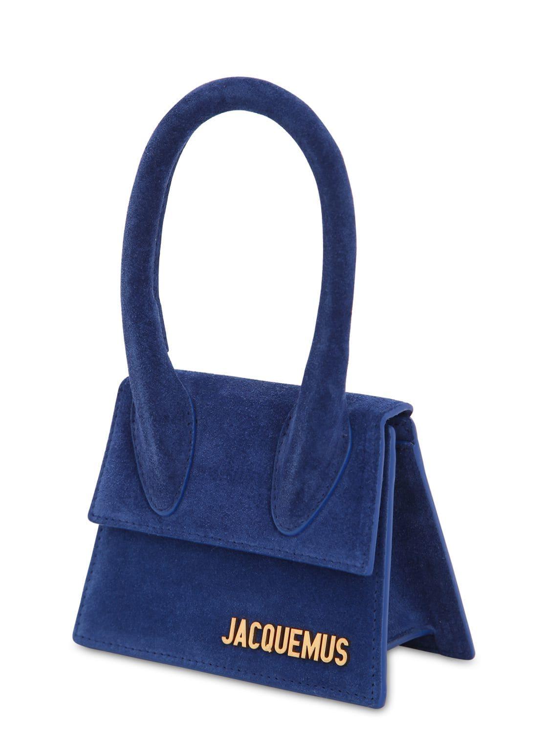 jacquemus blue suede bolsa