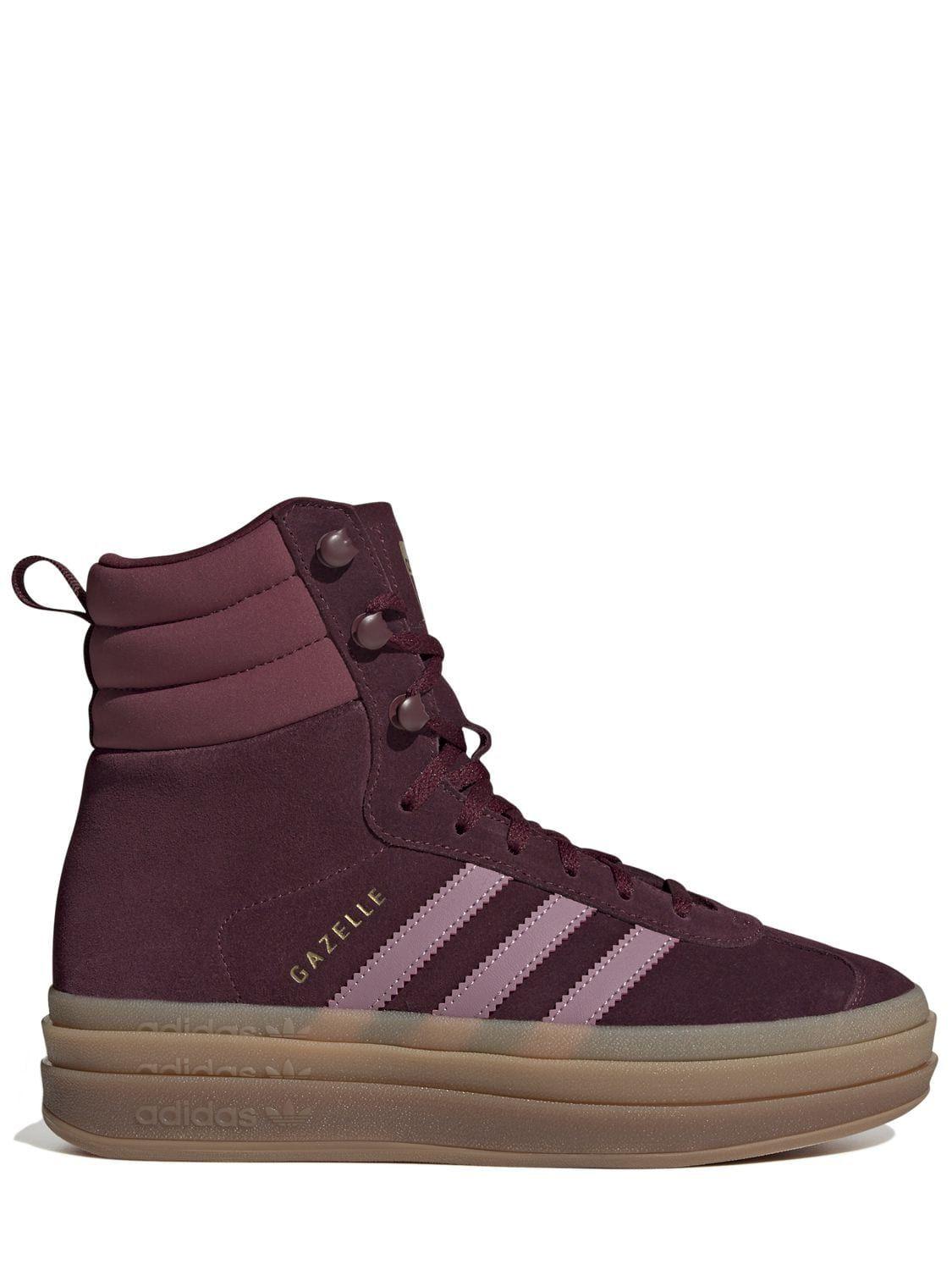 adidas Originals Gazelle Bold High Top Sneakers in Brown | Lyst