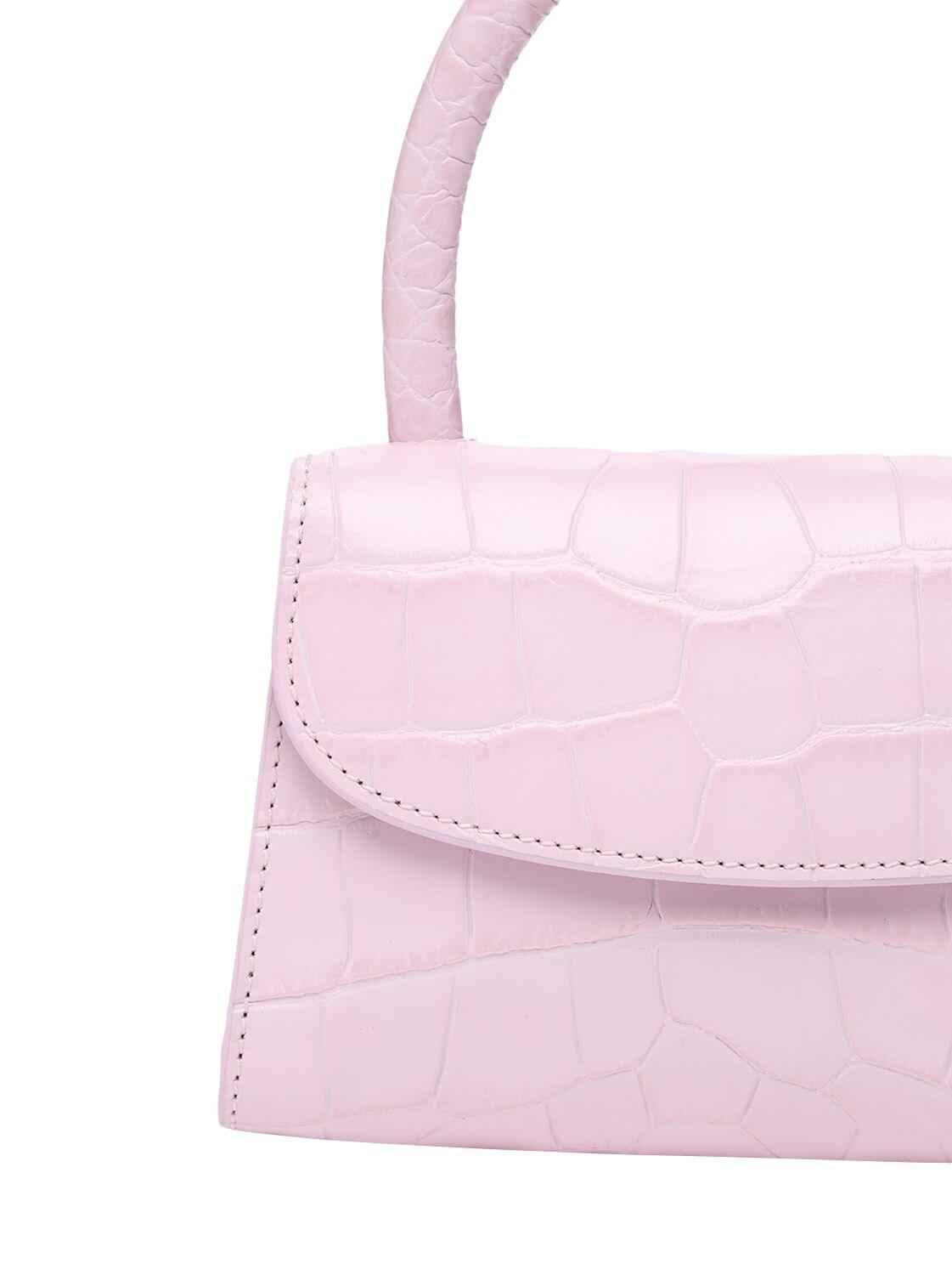 Pink mini top croc bag
