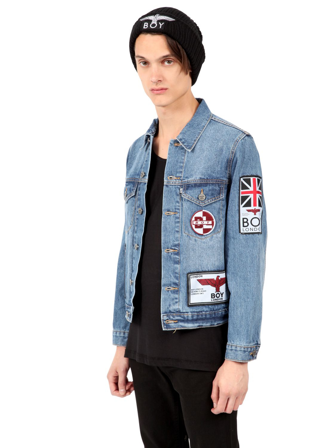 BOY London Boy Boyfriend Cotton Denim Jacket in Blue | Lyst