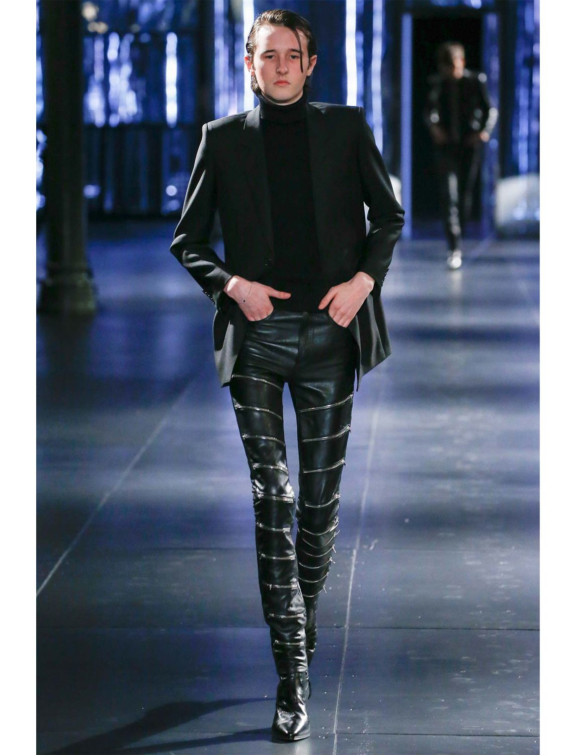 Multi Zip Nappa Leather Pants 