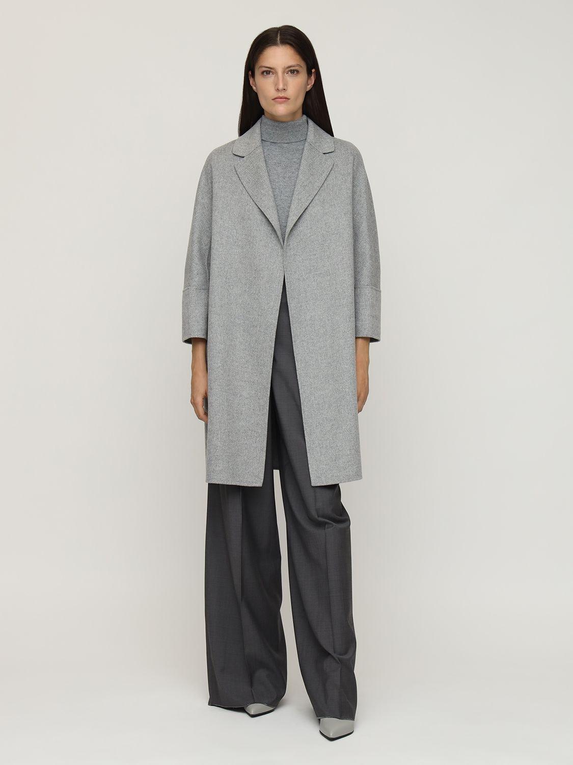 Max Mara Arona Wool Coat in Grey (Gray) - Lyst