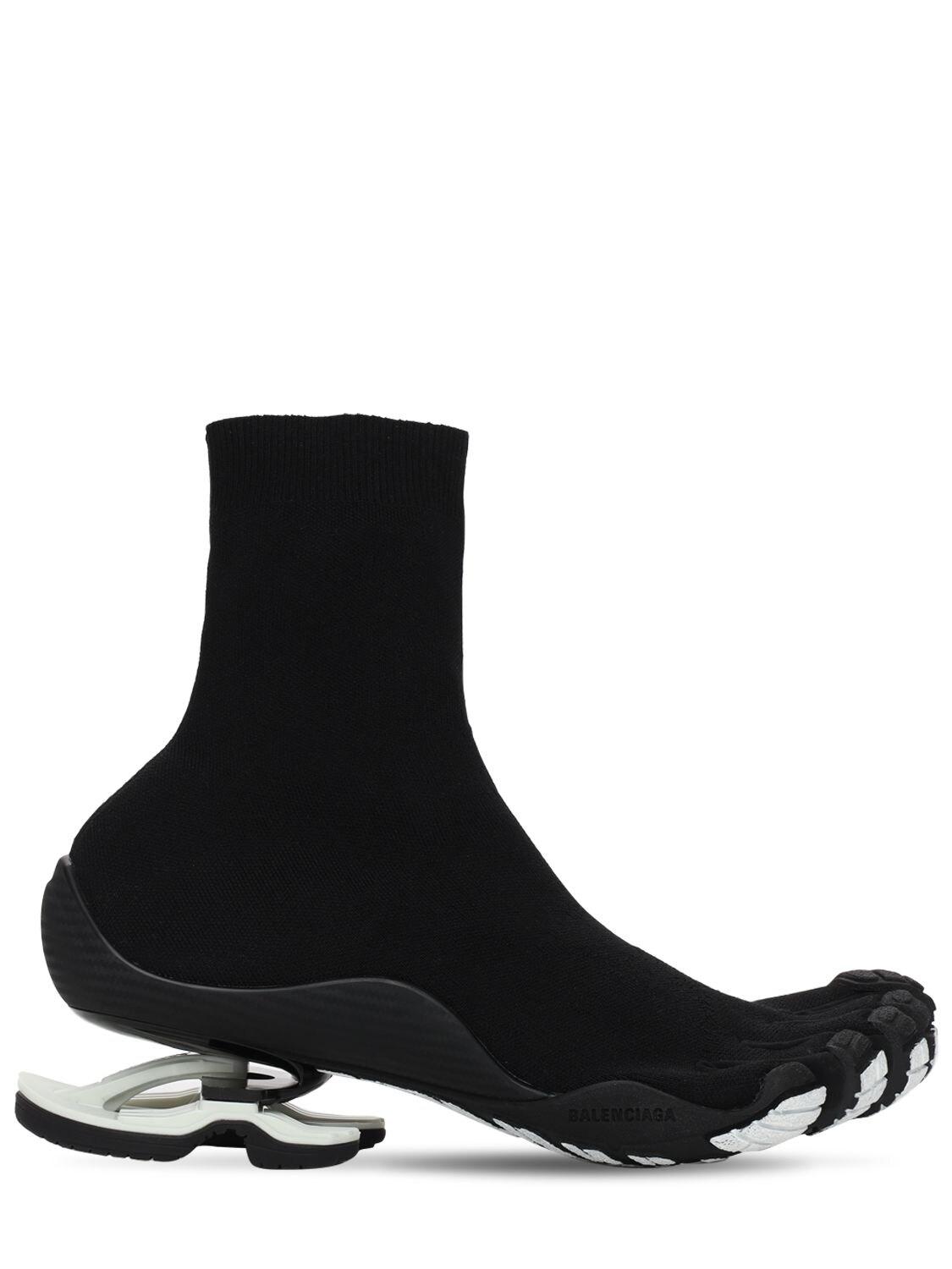 Balenciaga High Toe Knit Sneakers in Black for Men | Lyst