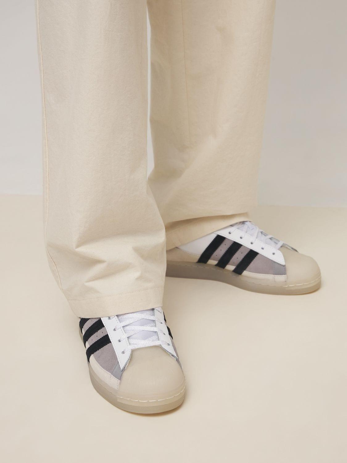 adidas in pelle bianche