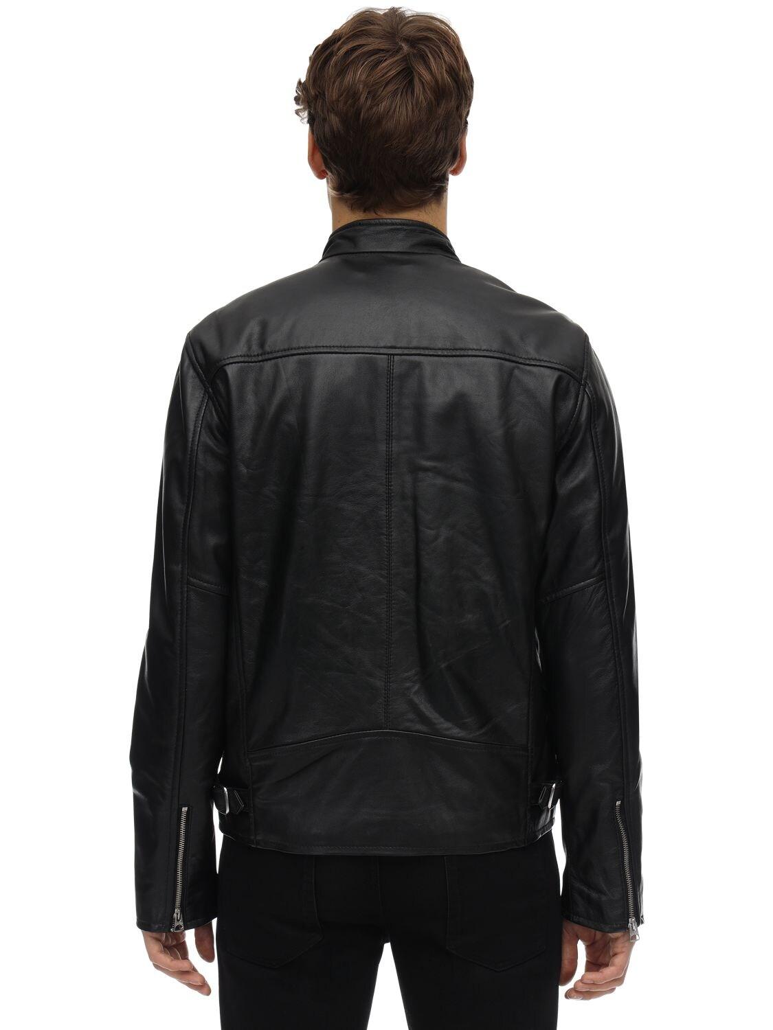 Schott Nyc Zip-up Leather Jacket in Black for Men - Lyst