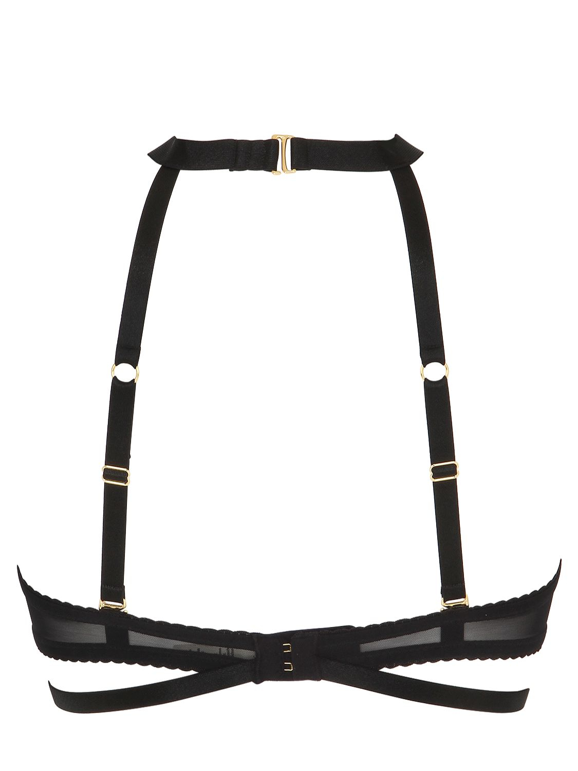 Bordelle Bondage Silk Satin Padded Shelf Bra in Black Lyst