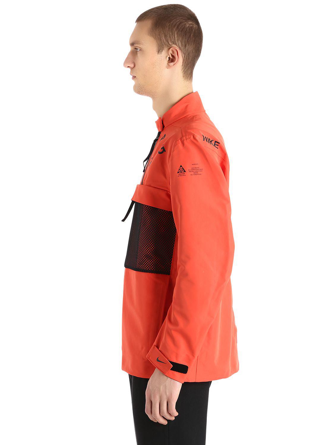 Nike Nikelab Acg Pullover Shell Jacket in Orange for Men | Lyst