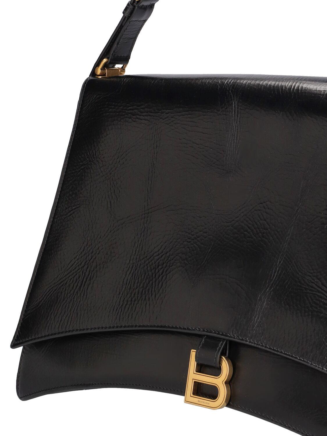 BALENCIAGA ブラックレザー ショルダーバッグ BALENCIAGA ブラックレザーショルダーバッグ