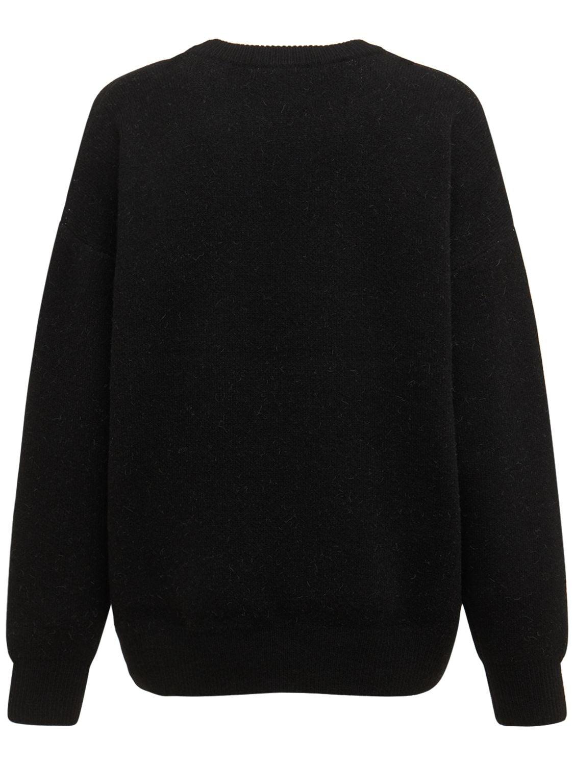 Jaded London Blurred Eye Oversized Sweater in Black for Men