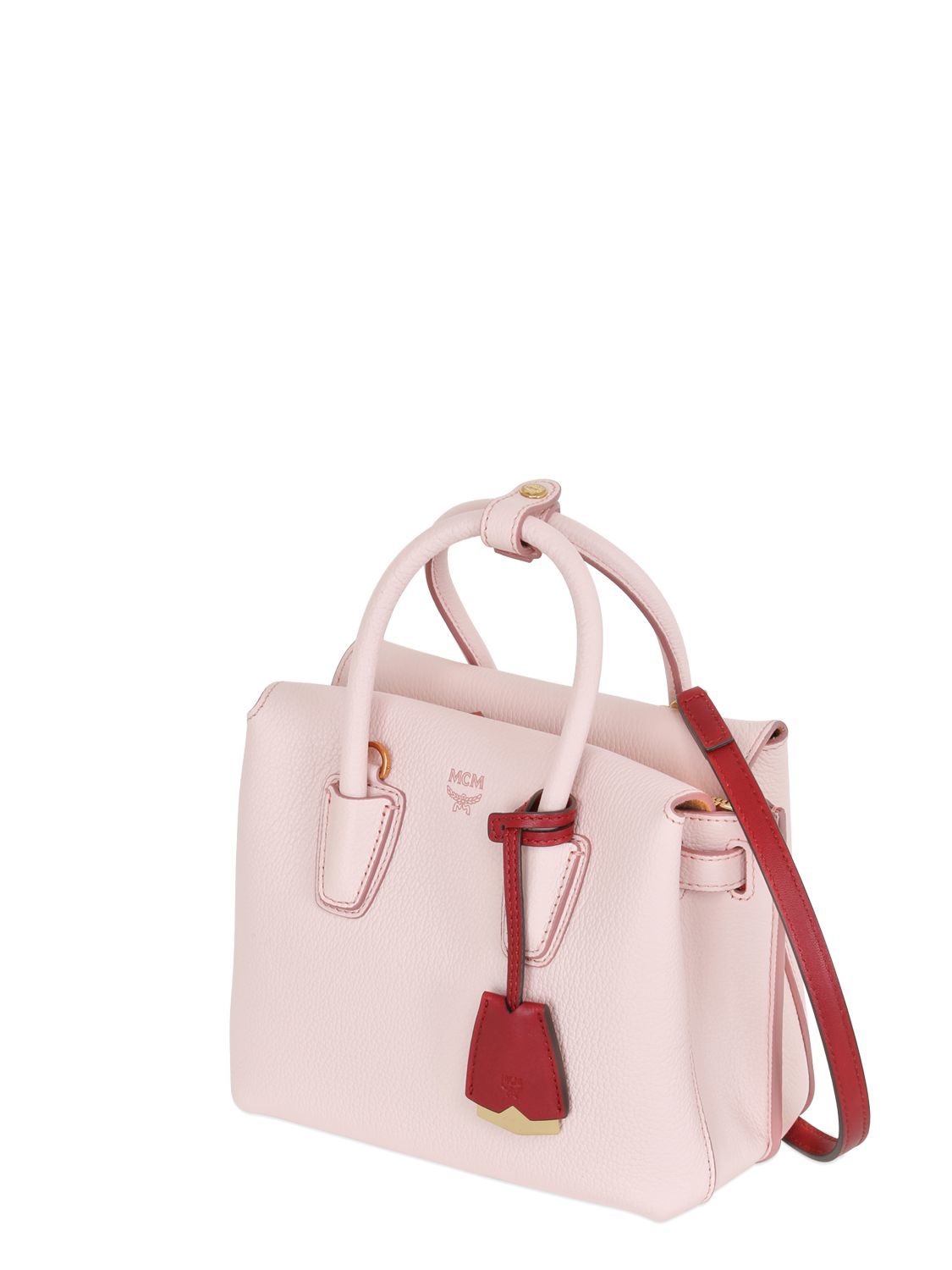 Lyst Mcm Mini Milla Leather Shoulder Bag In Pink lyst mcm mini milla leather shoulder bag in pink