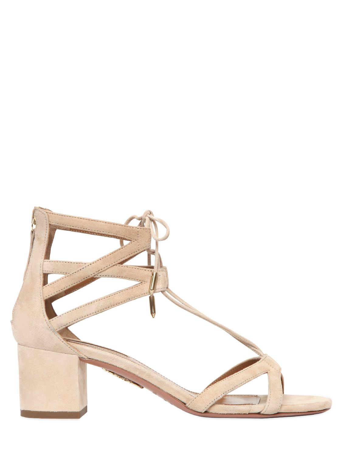 aquazzura lace heels
