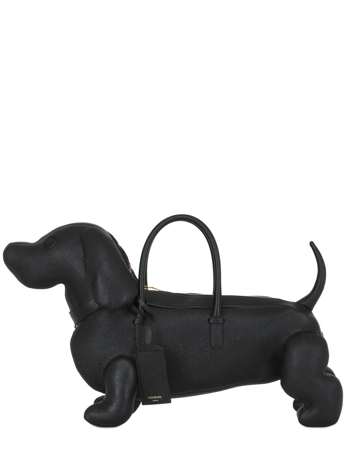 Thom browne Dog-shaped Pebbled Leather Bag in Black | Lyst
