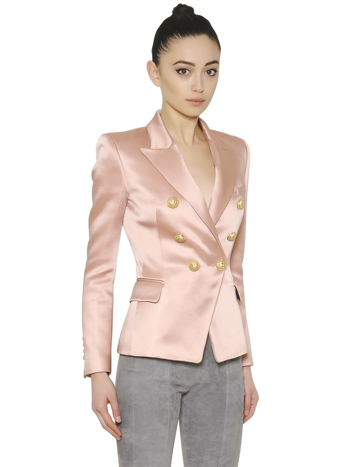 pink balmain jacket