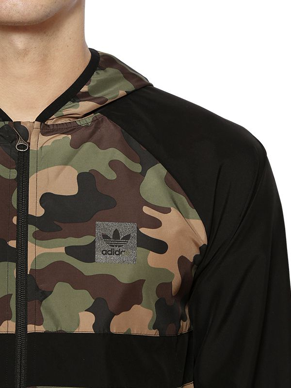 adidas Originals Climalite Windbreaker Camo Jacket in Black/Camo (Black