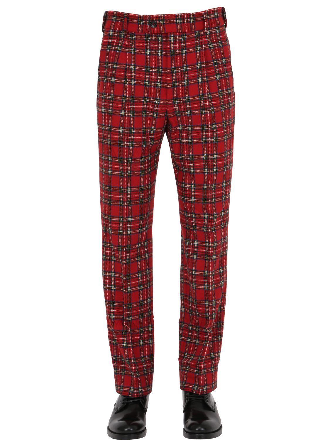 Gucci 22.5cm Plaid Wool Blend Pajama Pants for Men - Lyst