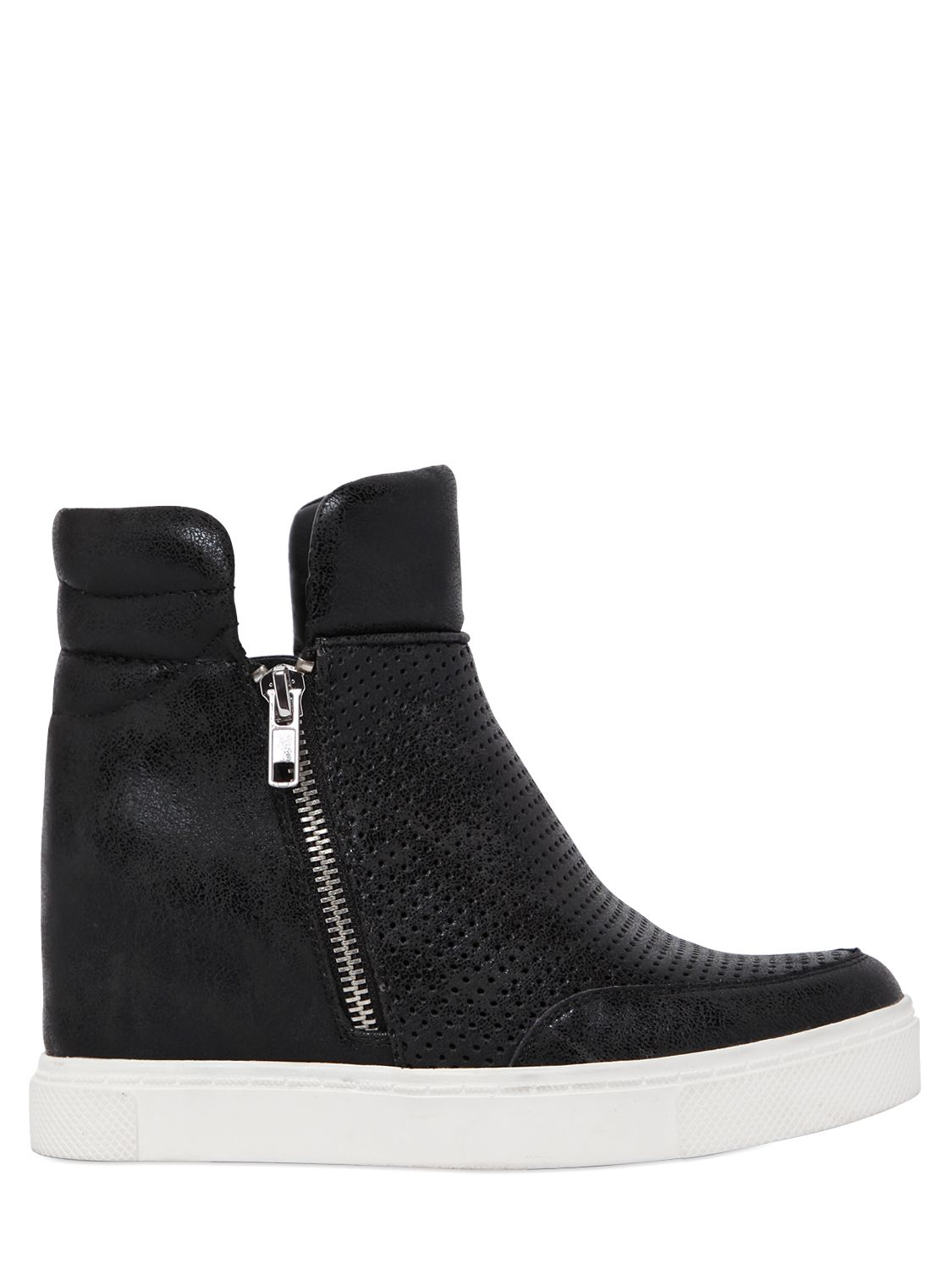 perforated wedge sneaker