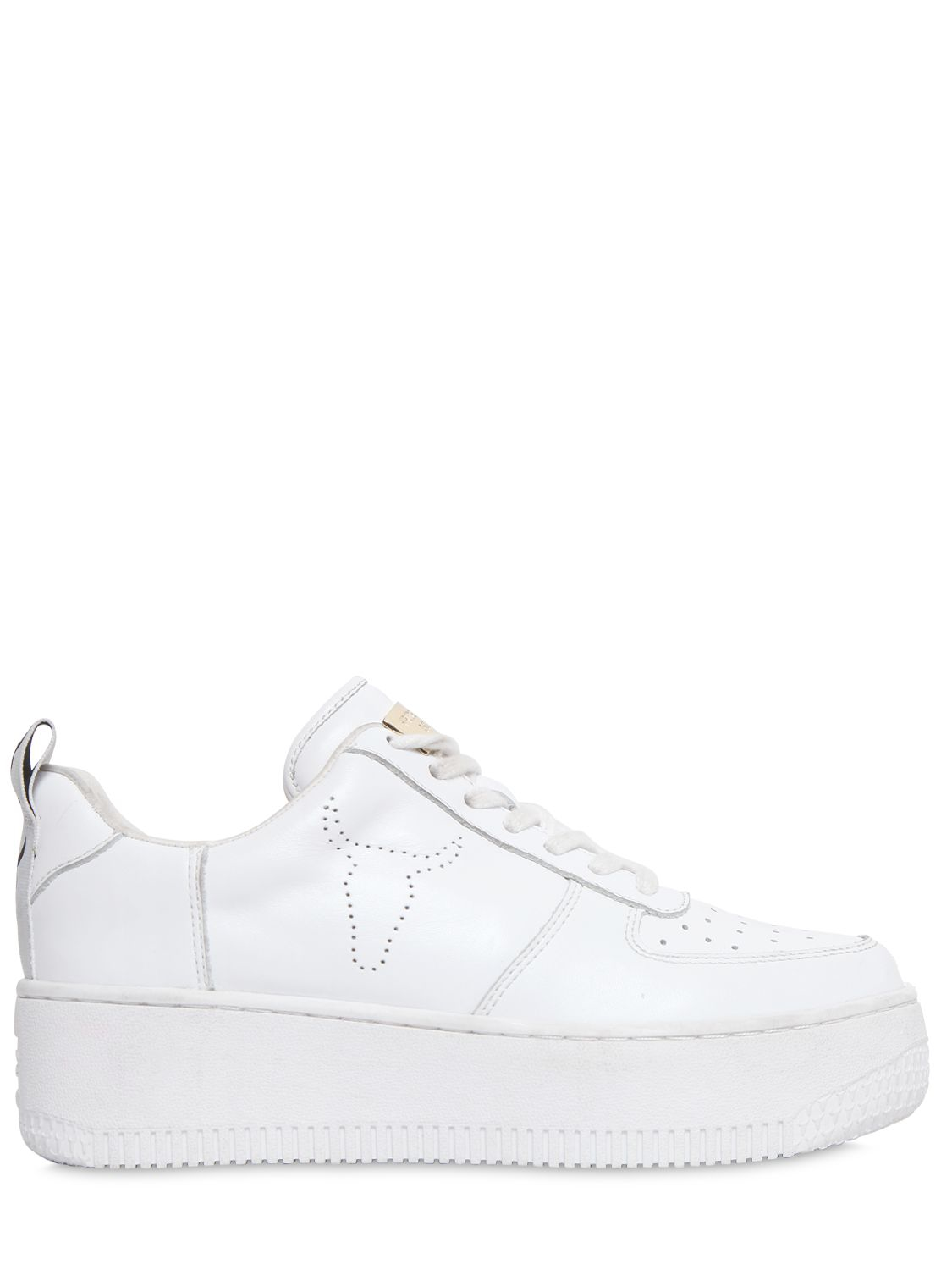 Windsor smith 50mm Racer Leather Sneakers in White | Lyst