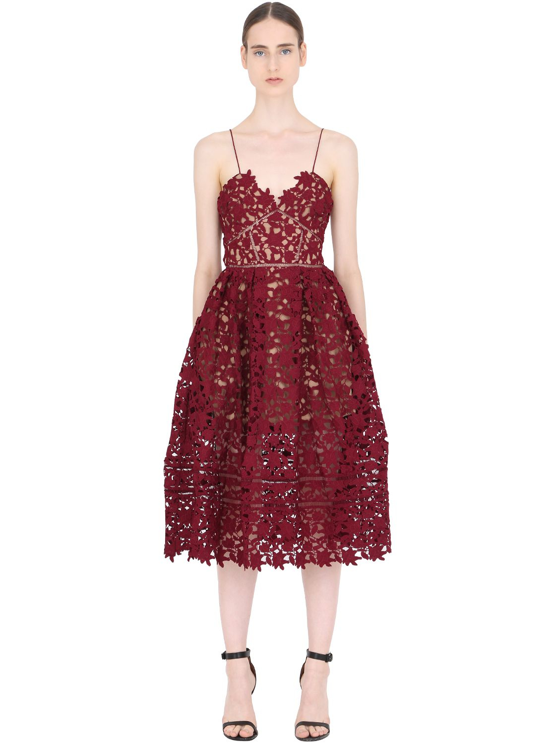 bordeaux lace dress