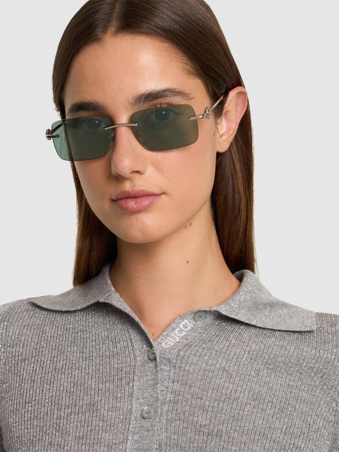 Gucci gg1703s Metal Sunglasses in Green | Lyst