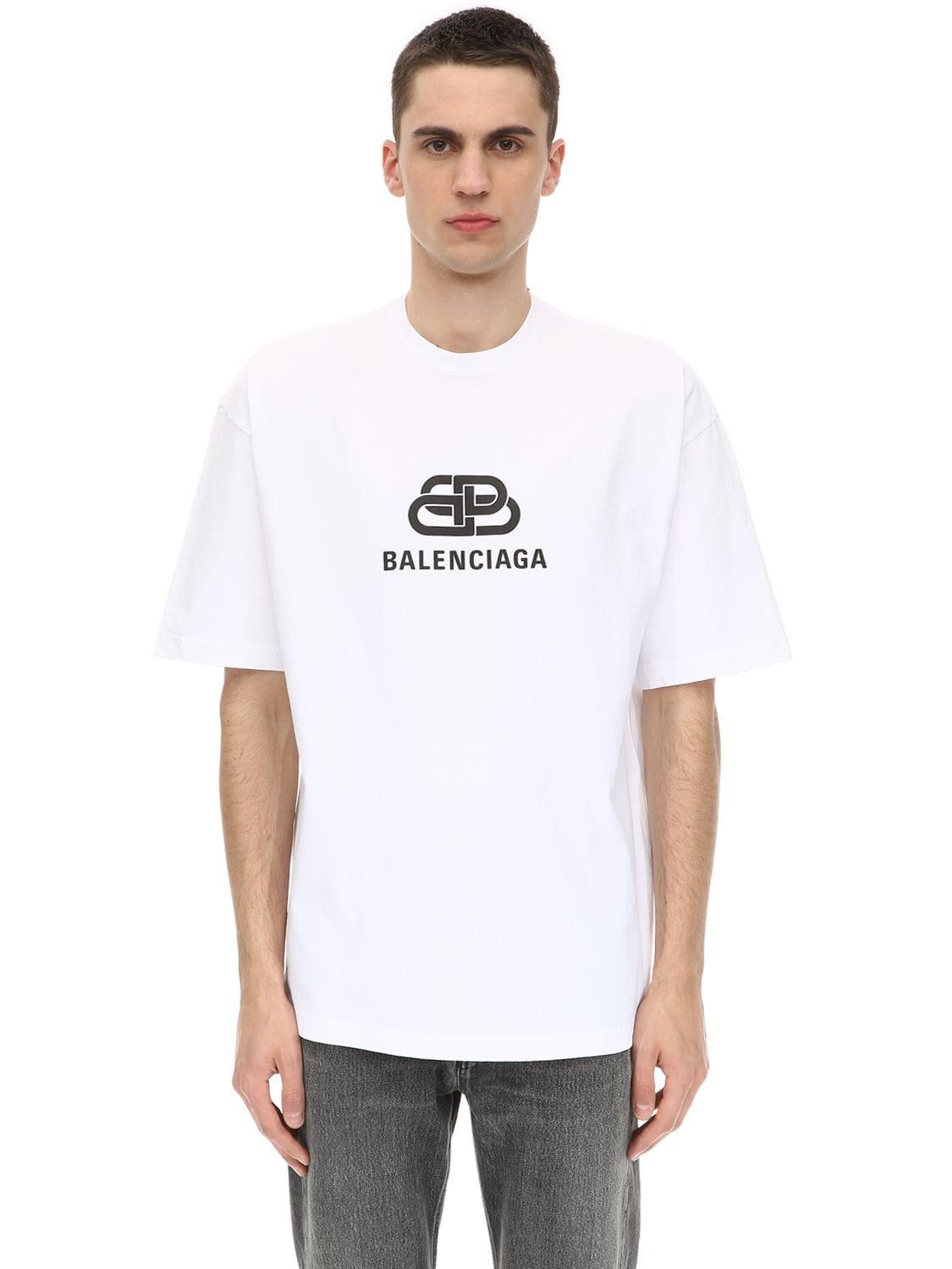 Balenciaga T-Shirt mit BB-Motiv in Weiß für Herren | Lyst CH