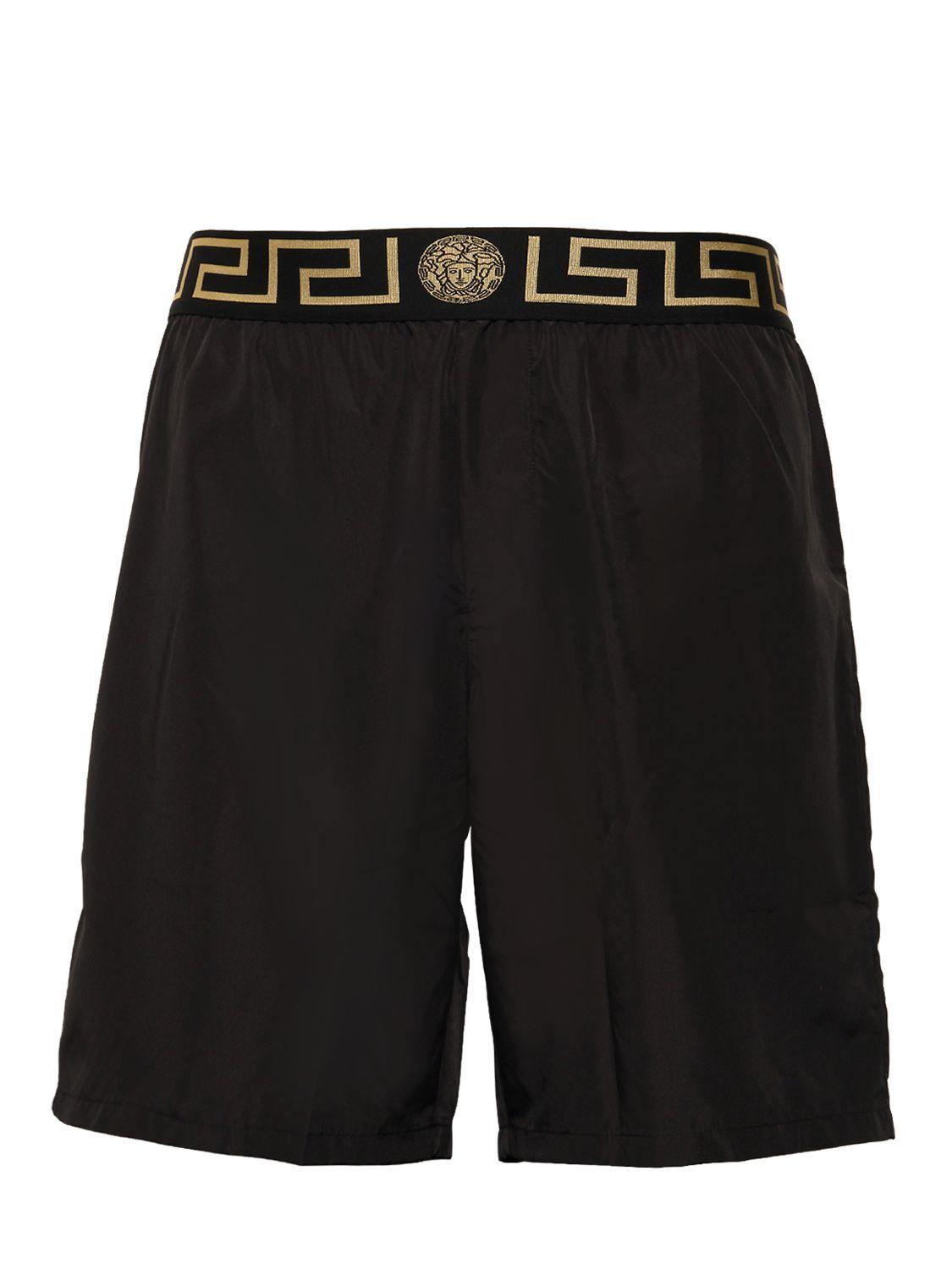 mens black versace swim shorts