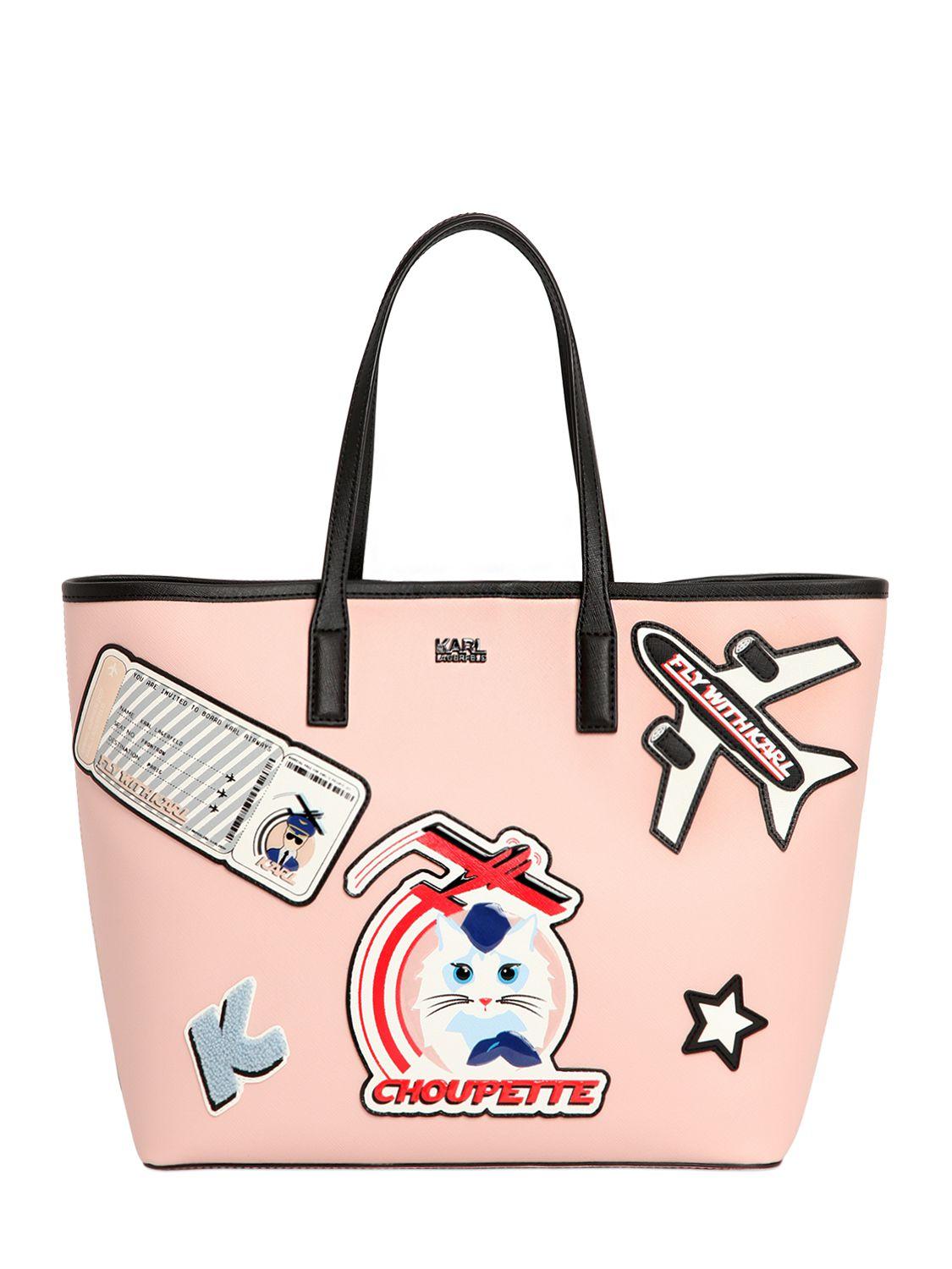 Karl Lagerfeld Jet Fly With Karl Choupette Tote Bag in Light Pink (Pink) -  Lyst