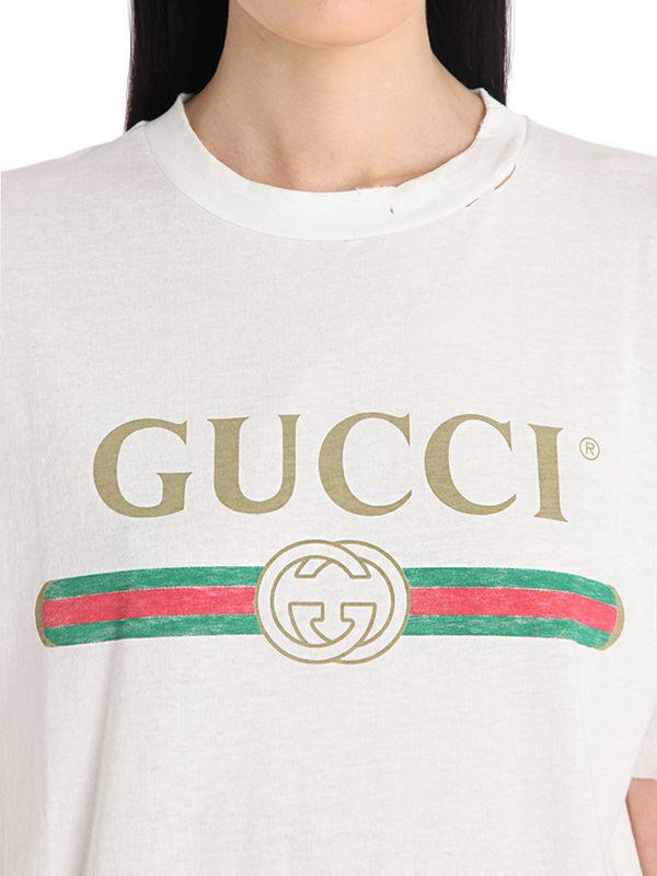 gucci plain white t shirt women's