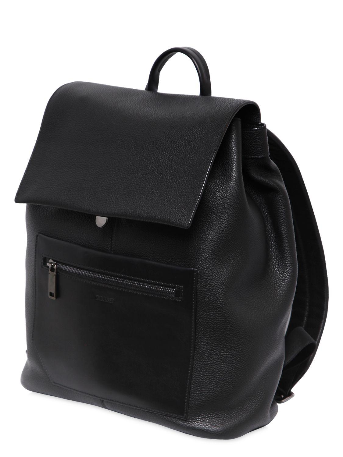Bally Leather Backpack in Black - Lyst