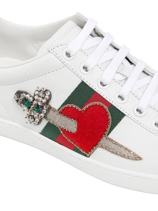gucci heart dagger ace sneakers