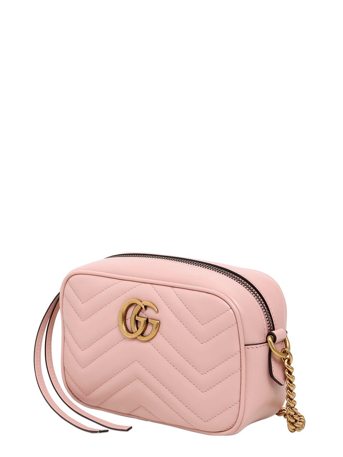 Gucci Mini Gg Marmont 2.0 Leather Bag in Light Pink (Pink) - Lyst