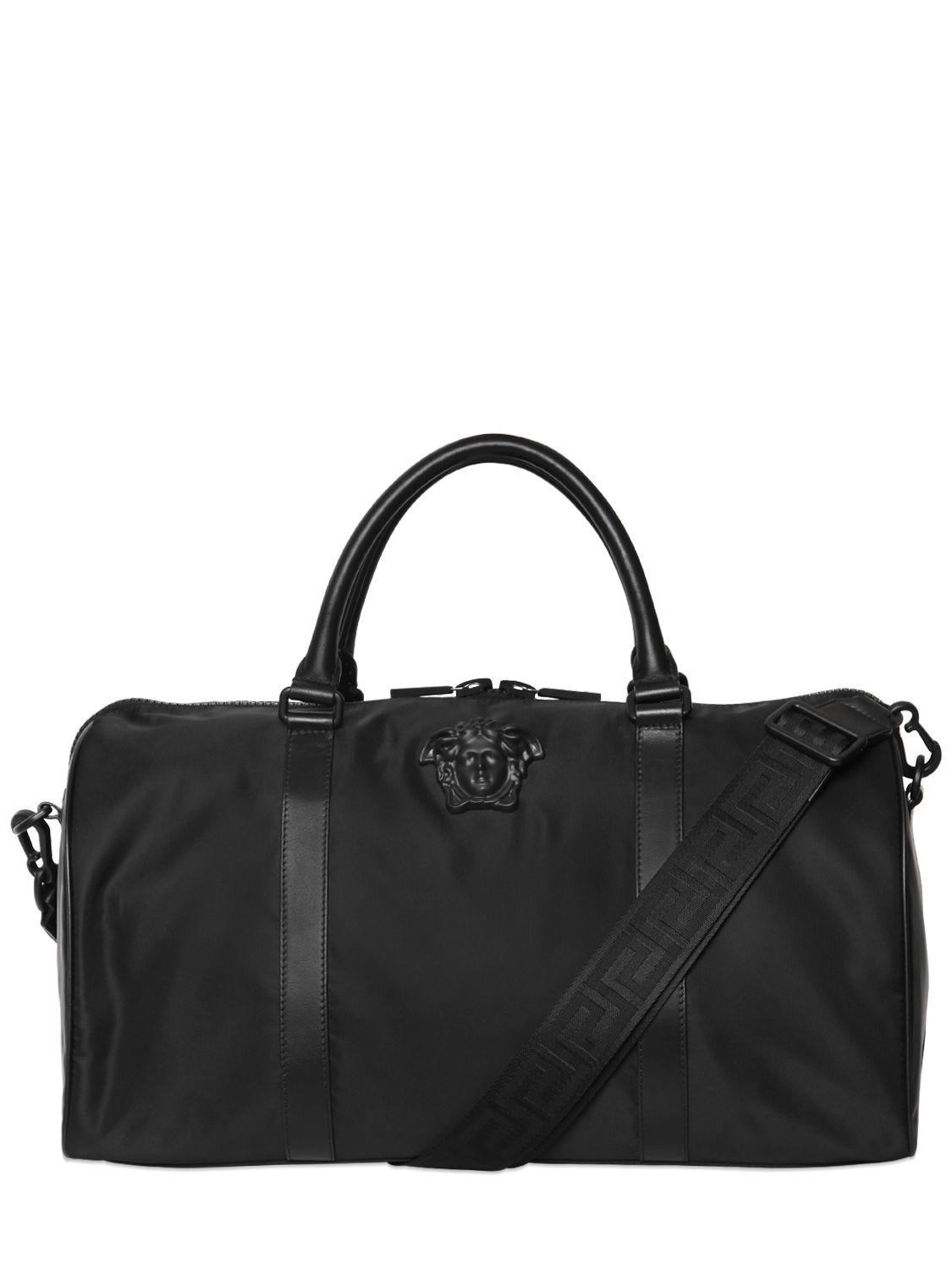 Lyst - Versace Medusa Nylon Duffle Bag in Black for Men