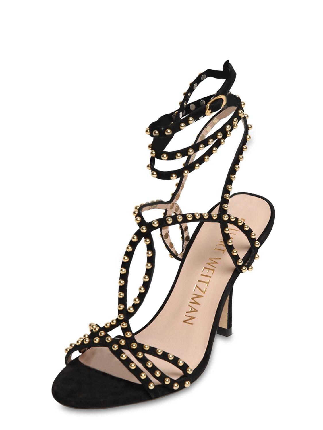 studded suede sandals