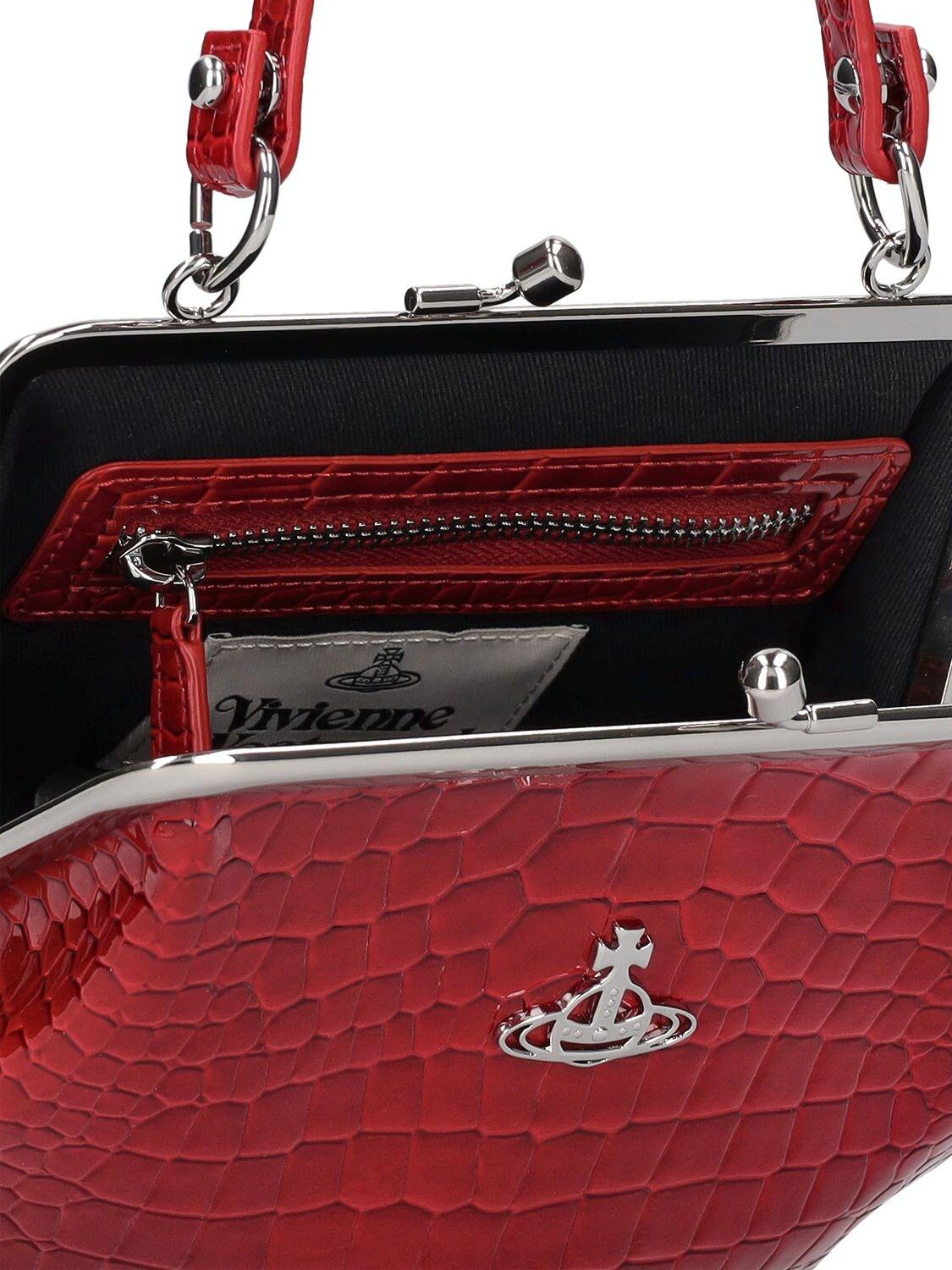 Vivienne Westwood Granny Croc Embossed Faux Leather Bag in Red Lyst UK