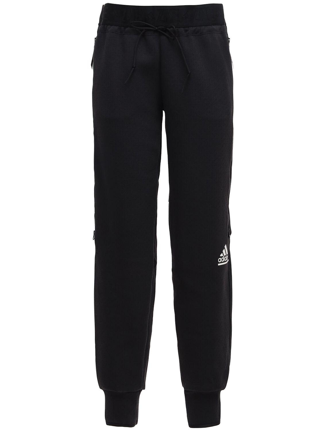adidas Originals Zne Cotton Blend Pants in Black - Lyst