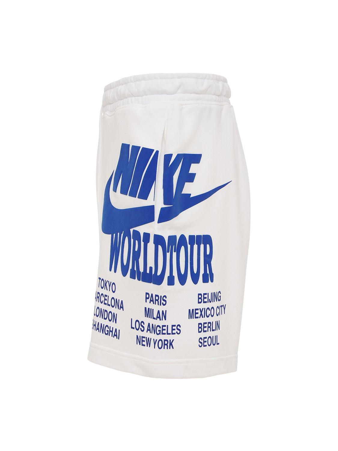 Nike World Tour Printed Shorts in White for Men | Lyst