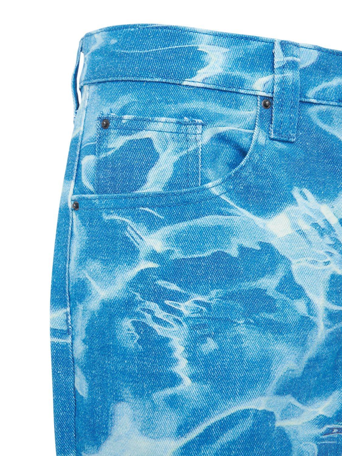 Denim Swimming Pool Printed Skate Jeans 