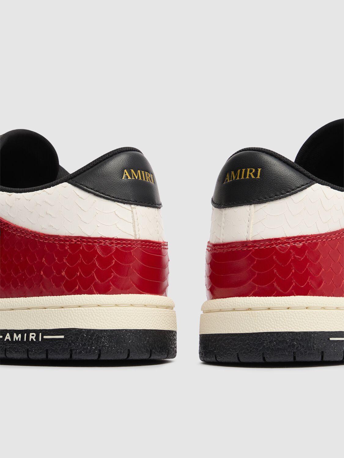 ◆AMIRI◆ CNY スケル トップ ロー スニーカー レッド Amiri CNY Skel Top Low Sneakers in Red | FWRD