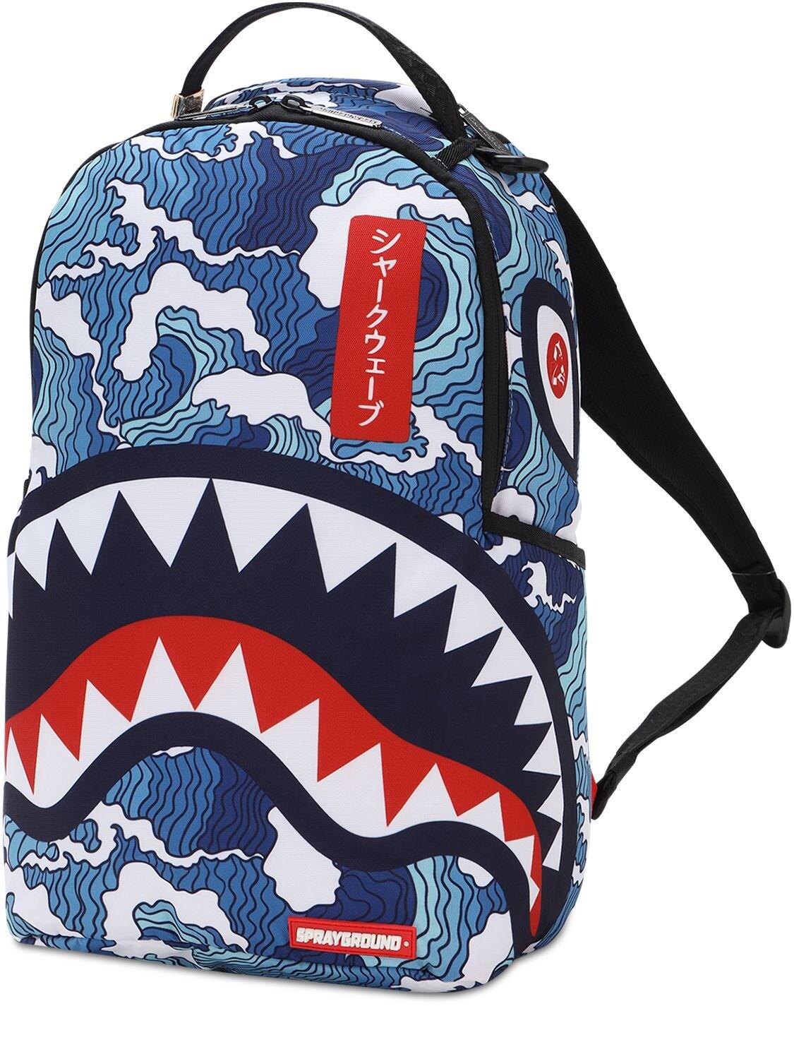 Sprayground Shark Wave Backpack in Blue for Men