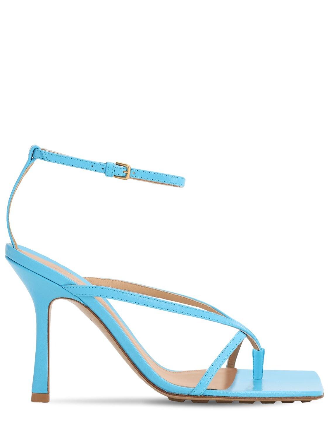 blue bottega sandals