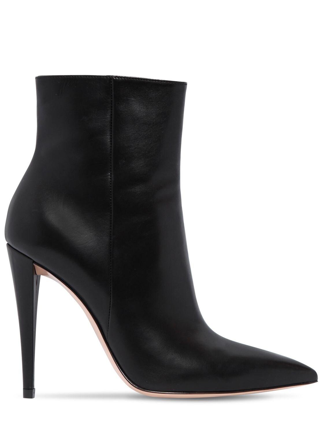 Gianvito Rossi 100mm Scarlet Leather Ankle Boots in Black - Save 55% - Lyst